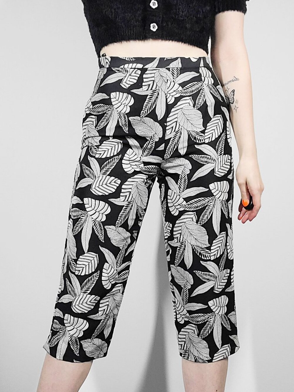 Vintage Silk Capri Pants